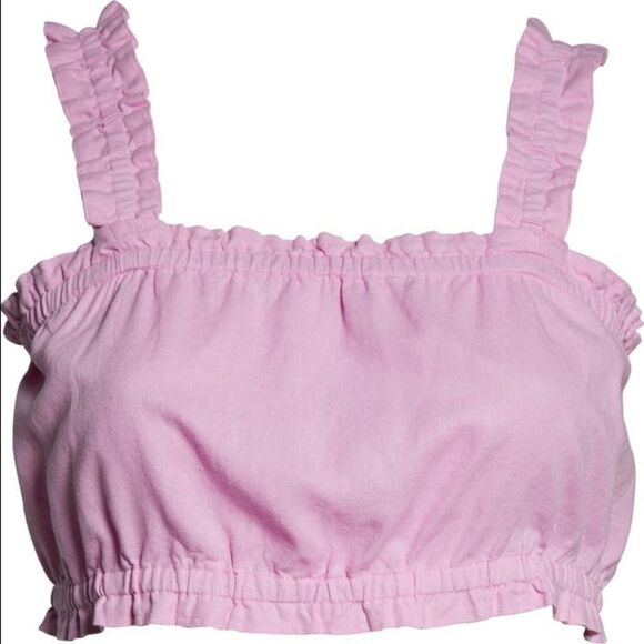 BP Women’s Crop Tank Top Gathered Blend Purple Size 1X NEW NWT - Picture 4 of 5